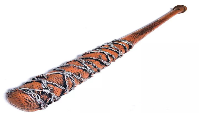 Baseball Bat With Barbed Wire