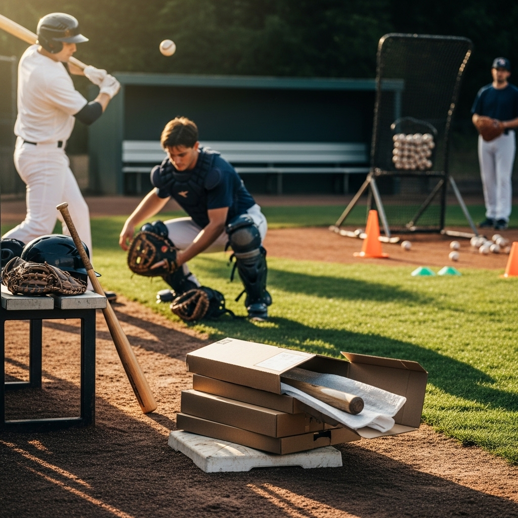 Generate an eye-catching, high-quality featured image for a blog post about: Baseball Bat Box: Essen