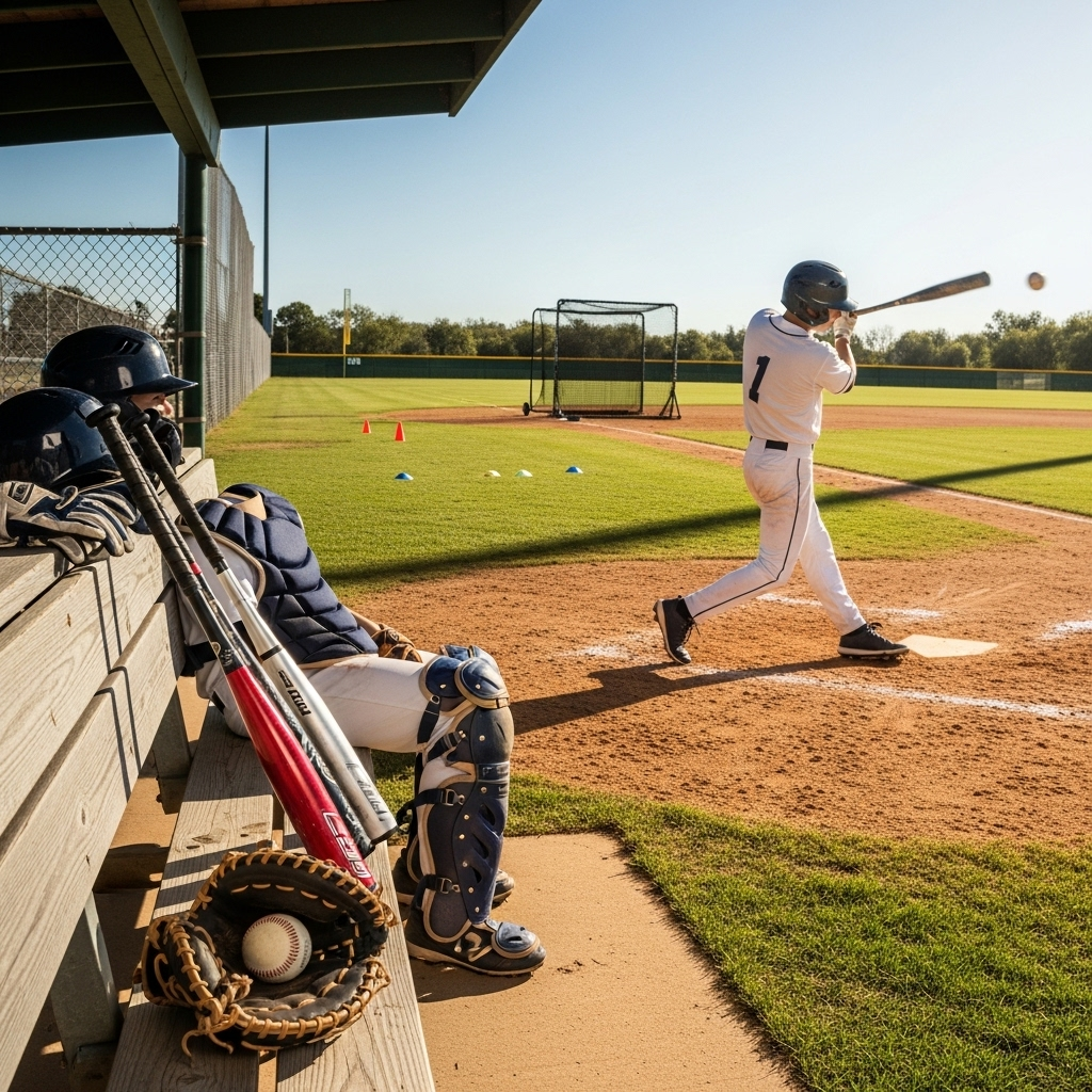 Generate an eye-catching, high-quality featured image for a blog post about: Baseball Bats For High