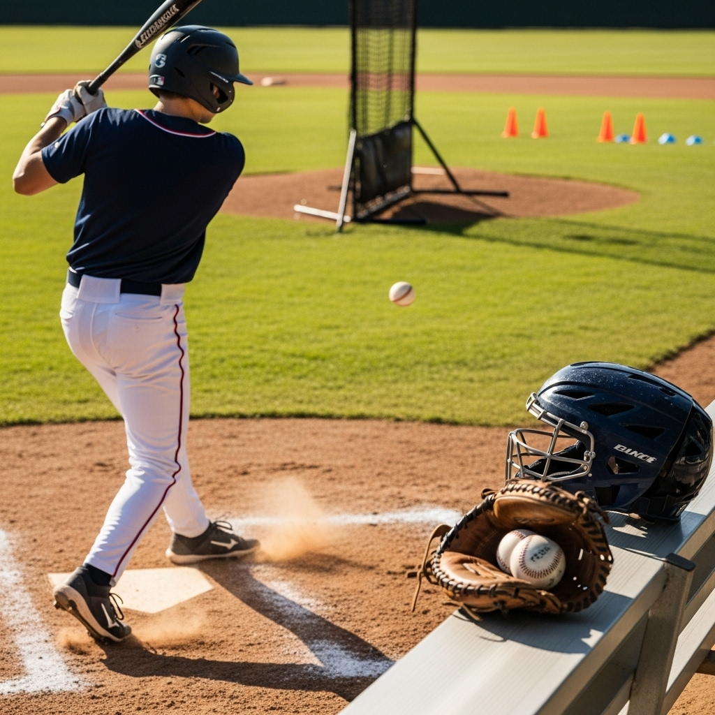 Generate an eye-catching, high-quality featured image for a blog post about: Baseball Bats For High