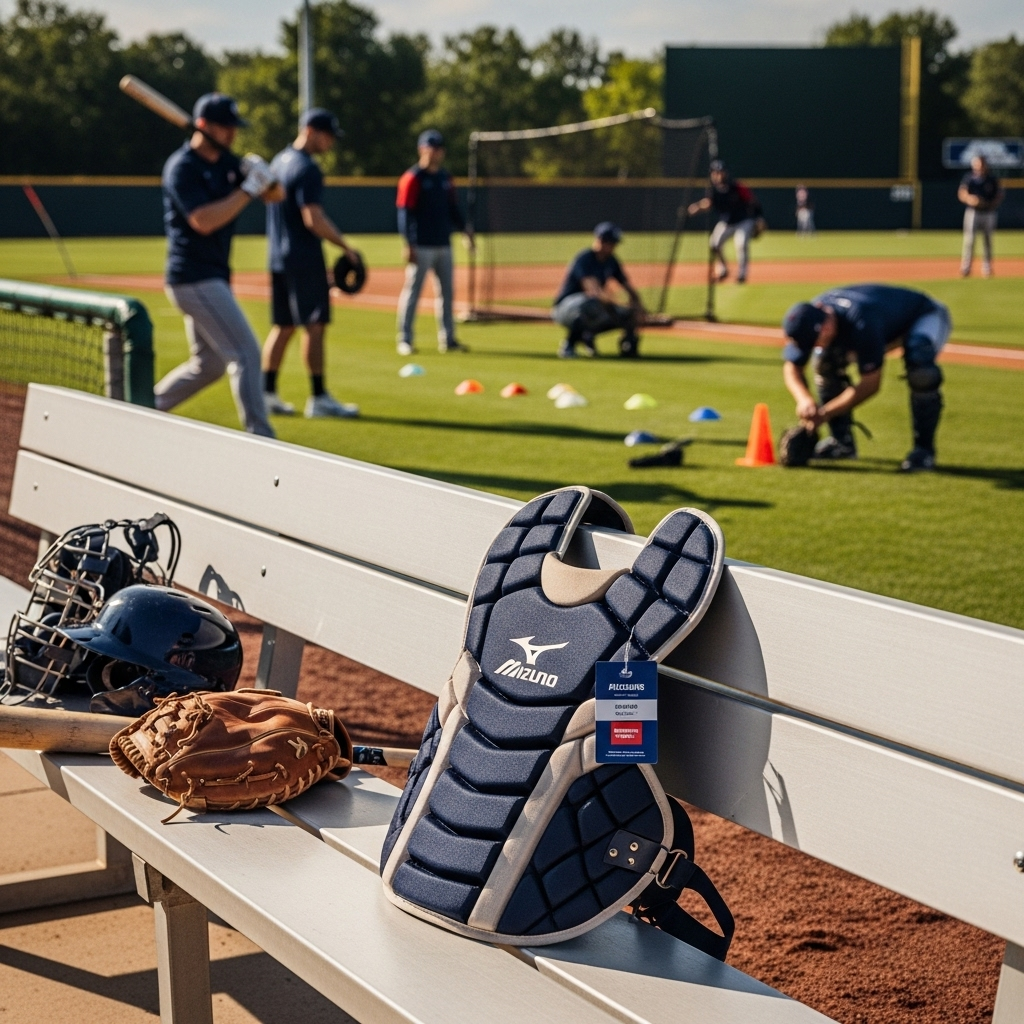 Generate an eye-catching, high-quality featured image for a blog post about: Mizuno Catcher’s Chest