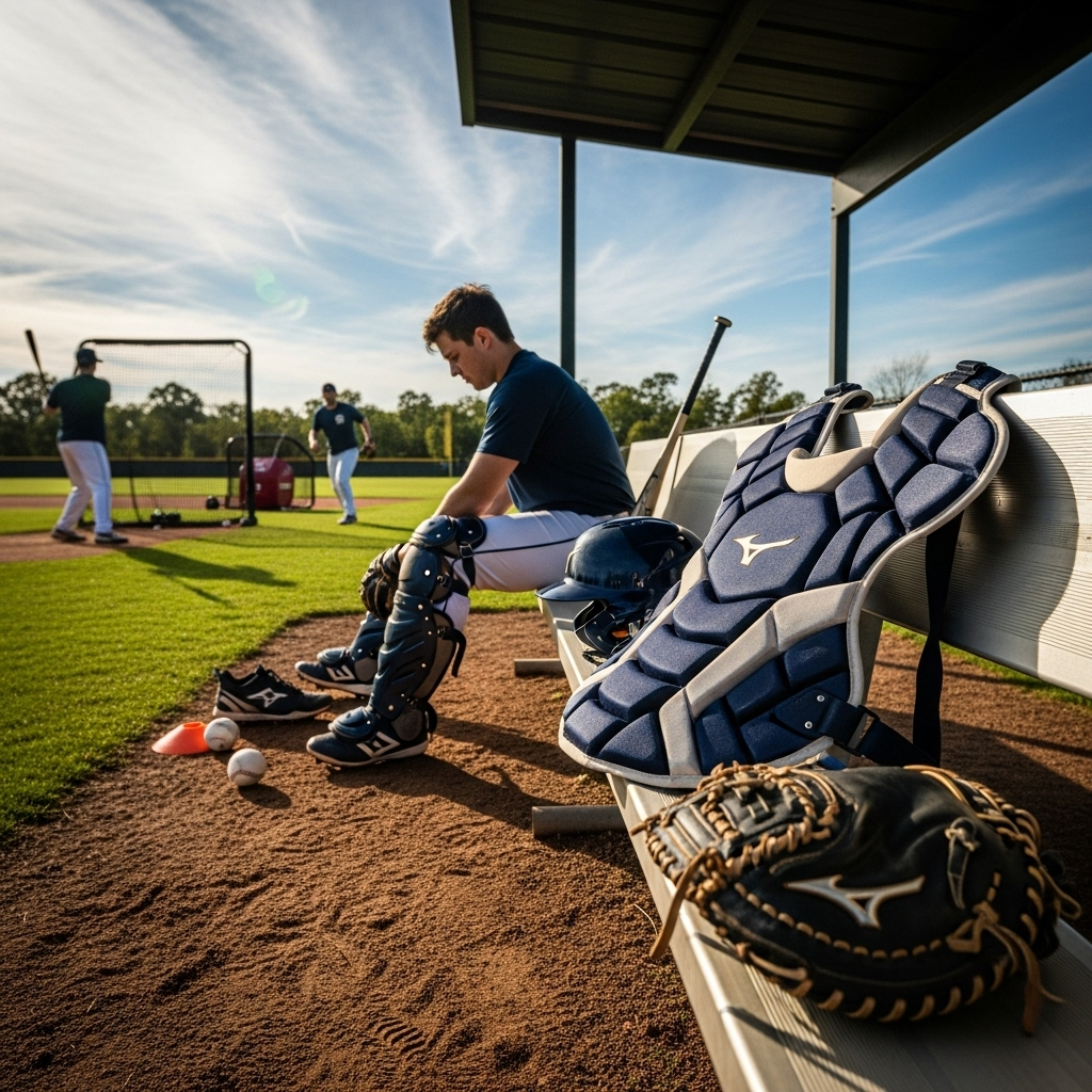Generate an eye-catching, high-quality featured image for a blog post about: Mizuno Catcher’s Chest
