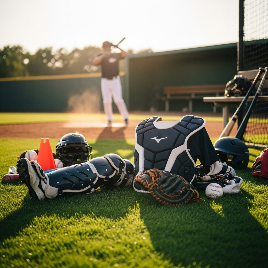 Generate an eye-catching, high-quality featured image for a blog post about: Mizuno Catcher’s Chest