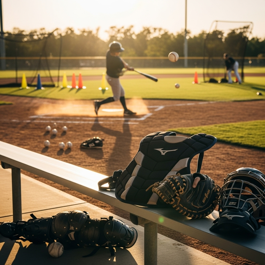 Generate an eye-catching, high-quality featured image for a blog post about: Mizuno Catchers Chest P