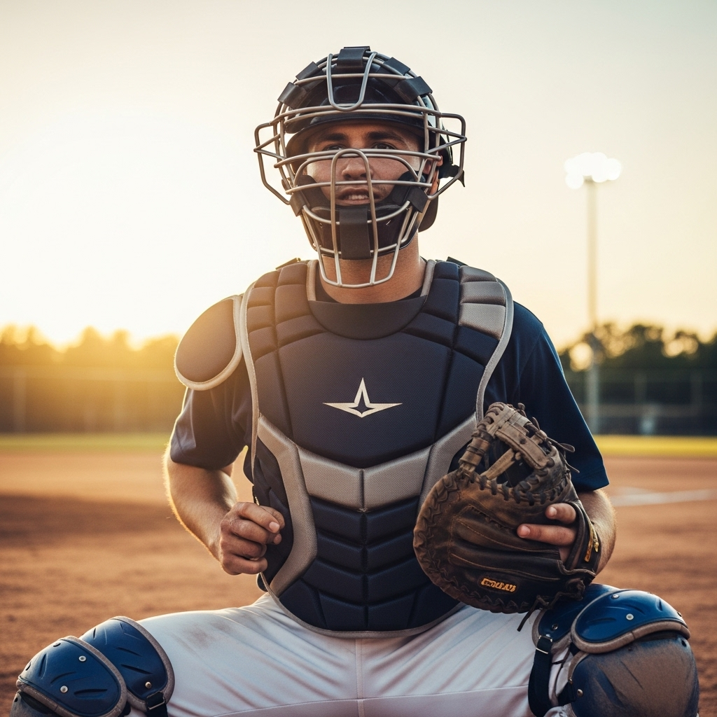 Generate an eye-catching, high-quality featured image for a blog post about: Mizuno Catchers Chest P