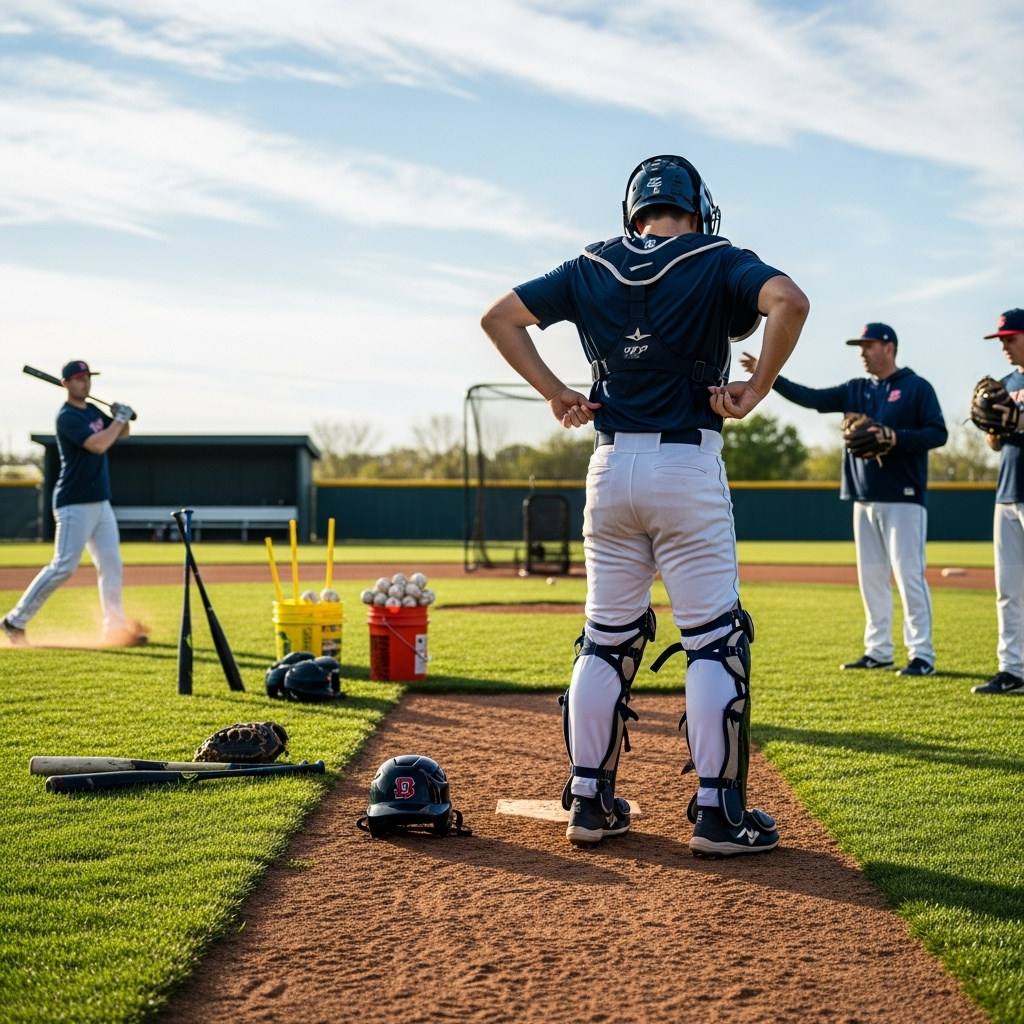 Generate an eye-catching, high-quality featured image for a blog post about: Mizuno Catcher’s Protec