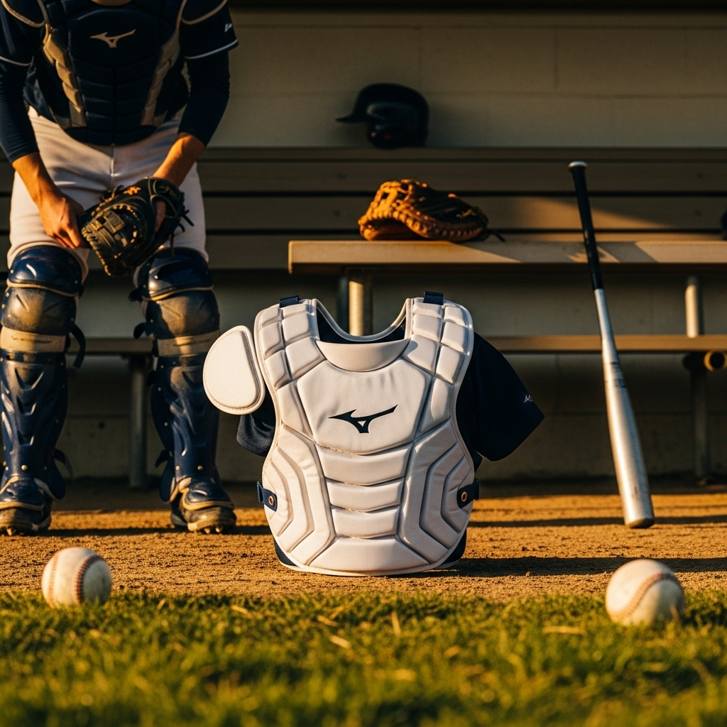 Generate an eye-catching, high-quality featured image for a blog post about: Mizuno Catcher’s Protec